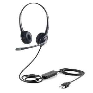Professionele Ruisonderdrukking Bedrade Headsets Callcenter Usb Headset