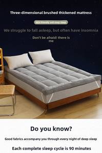 <span class=keywords><strong>Matelas</strong></span> simple en fibre de polyester de couleur unie. Conception à double couche. Lavable. Comptage de fils 600TC. Tapis pliable. Soulage les douleurs dorsales. - Product Image 6