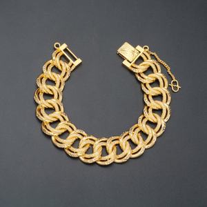 JXX Factory Supply Quality 24k Gold Plated Brass Hip Hop Iced Cuban <b>Bracelet</b> Cool Design for Men Women Fashion Charm <b>Bracelets</b> - Product Image 4