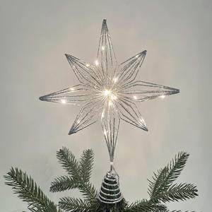 Estrella decorativa para <span class=keywords><strong>la</strong></span> punta del árbol de <span class=keywords><strong>Navidad</strong></span>, iluminación navideña, estrella tridimensional hueca para <span class=keywords><strong>la</strong></span> punta del árbol. - Product Image 4