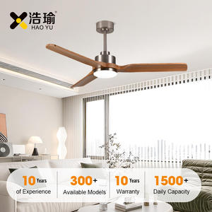 # 3422 Hot Sale 52-Inch Massief Houten Bladen DC Motor Moderne Minimalistische LED Plafondventilator met Licht Afstandsbediening Ventilo De <span class=keywords><strong>Lux</strong></span> - Product Image 1