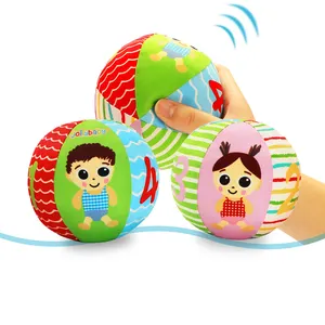 Jollybaby individuell gefüllter plüsch Ring Glockenball Spielzeug Zahlen Lernen Baby-Plüsch-Rasselball für Kinder zum Spielen