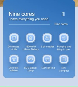 Mini bomba de aire eléctrica de doble propósito con precio <span class=keywords><strong>al</strong></span> por mayor con luz de señ<span class=keywords><strong>al</strong></span> de emergencia SOS inalámbrica para exteriores de microsucción para consumidores - Product Image 6
