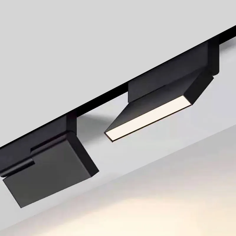 Modern yüzey gömme kolye kısılabilir lineer spot ışık manyetik aydınlatma armatürleri sistemi led manyetik ray lambası ev kullanımı