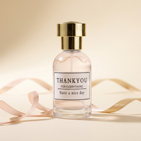 Botol Parfum Kaca Silinder Bening Warna Pink Laris Manis 30ml 50ml 100ml Tutup Emas Pompa Semprot dengan Kotak Tabung Elegan untuk Wanita