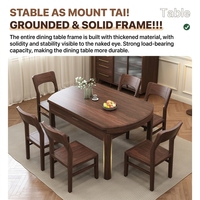 Table à manger extensible et pliable en bois de noyer noir massif, design carré moderne minimaliste de style chinois, mobilier domestique à double usage