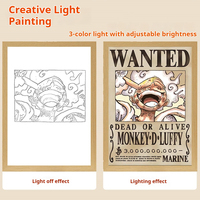 Lampe Anime RGB, Enseigne Néon Anime, Lampe à Illusion 3D, Veilleuse à Illusion Optique, Enseigne LED Anime Alimentée par USB pour Chambre à Coucher