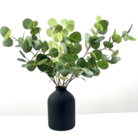 Künstliche Eukalyptusblätter und -stiele in Mehrfarbigen Herbsttönen für Hochzeitssträuße, Blumenarrangements und Heimdekoration