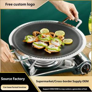 Plaque de barbecue portable en acier inoxydable 316, plaque à poisson antiadhésive en nid d'abeille, compatible avec les plaques à induction, gril universel - Product Image 3