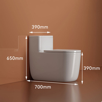 Articles sanitaires modernes en céramique Siphonic Flush Toilette monobloc Salle de bain Placard à eau Salle de bain montée au sol Cuvette de toilette