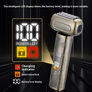 Afeitadora Eléctrica Recargable 4D para Hombre con Láminas Flotantes, Resistente al Agua IPX6, Pantalla LED Inteligente, Diseño Portátil de Zinc con 4 Cabezales para Barba - Product Image 6