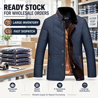 Veste d'hiver matelassée pour homme, manteau chaud rembourré avec col en fausse fourrure amovible, style décontracté chic, vente en gros, stock disponible, vêtements d'extérieur