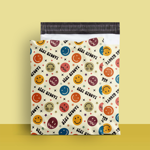 Bolsa de Embalaje de Poliéster Personalizada con Estampado Completo de Manzanas para Nochebuena, Bolsa de Envío para Ropa - Product Image 6