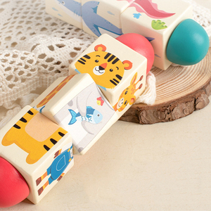 Girevole faggio giocattolo in legno animali e oceano torsione <span class=keywords><strong>puzzle</strong></span> vendita calda in legno di animali torsione blocchi - Product Image 6