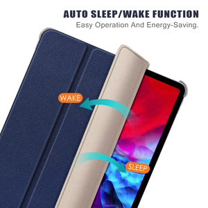 เคสแท็บเล็ตสำหรับ <span class=keywords><strong>iPad</strong></span> <span class=keywords><strong>Pro</strong></span> <span class=keywords><strong>12.9</strong></span>นิ้ว2022 \ 2021 \ 2020 <span class=keywords><strong>2018</strong></span>ขาตั้งพับสามทบแบบบางเฉียบ - Product Image 4