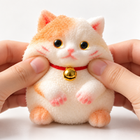Jouet Squishy Chat Kawaii en Gros, Anti-Stress à Remontée Lente, Jouet Sensoriel Mignon à Presser pour Enfants et Adultes