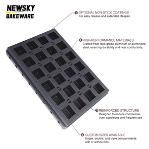 Molde para Hornear Pan de Una Pieza, Apilable y Fácil de Manejar, Ahorra Aceite y Tiempo, Bandeja para Pan de 24 Unidades, Molde para Pastel Antiadherente de Aluminio - Product Image 3
