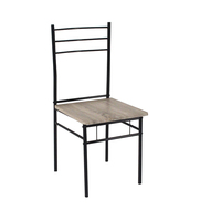 Meubles de maison pas cher prix table et chaises de salle à manger plateau en mdf en métal cadre table à manger ensembles DS-211