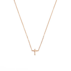 Christian <b>Cross</b> Pendant Necklace 22k Gold Plated Minimalist Snake <b>Chain</b> Women's Everyday Wear - Product Image 5
