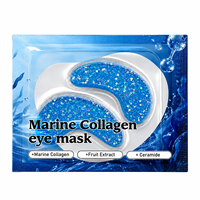 Masque Contour des Yeux Anti-Âge Lissant au Collagène Marin, Extrait de Fruits et Céramide – Raffermissant, Repulpant, Hydratant, Éclaircissant, Anti-Poches et Rafraîchissant