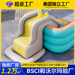 Toboggan gonflable pour enfants, grande zone de jeu, épaissi, résistant à l'usure, pour la maison, pour bébés et tout-petits - Product Image 5