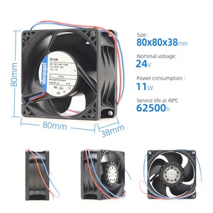 Ebmpapst 8214JN 80x80x38มม. 24V DC 10.8W 78CFM 8400RPM โมดูลทำความเย็นไฟฟ้าโมดูลพัดลมระบายความร้อน8214JNR - Product Image 2