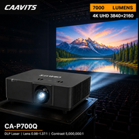 Projecteur laser CAAVITS 7000 lumens 4K 3840x2160 DLP, installation professionnelle pour l'éducation, projecteurs d'affichage numérique, vidéoprojecteur