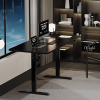Table de bureau électrique à hauteur réglable à double moteur, 720 mm-1200 mm, capacité de charge 120 kg, en acier inoxydable moderne