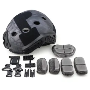 Wosport快速PJ型圆孔快速头盔，带调节头盔皮带扣，适用于CS户外运动