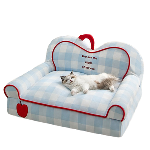 Hunden est Umwelt freundliches Plaid muster Baumwolle Füllen Sie Four Seasons Universal Abnehmbares wasch bares Princess-Bett Sofa Sleeping <span class=keywords><strong>Pet</strong></span> - Product Image 1