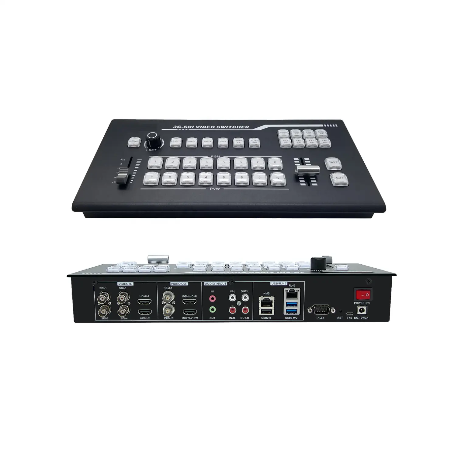 נייד כל אחד שידור ייצור טלוויזיה סטודיו SDI-H DMI 8CH וידאו switcher עבור הזרמה מחשב הקלטת משחקי קונצרטים