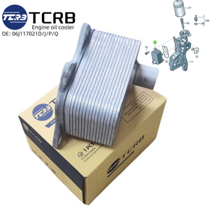 06 J117021D 06 J117021J 06 J117021P 06 J117021Q Motoröl kühler für Audi VW Skoda Seat - Product Image 4