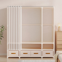 Armoire sur pied de style japonais en gros, 4 tiroirs, rangement amovible, simple à assembler, robuste et durable, mobilier de maison