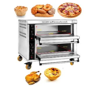 Youdo Machines 2 Deks 2-Lade Knop Bediening Oven Bakkerij Machine Apparatuur Bakoven Brood Cake Dek Oven