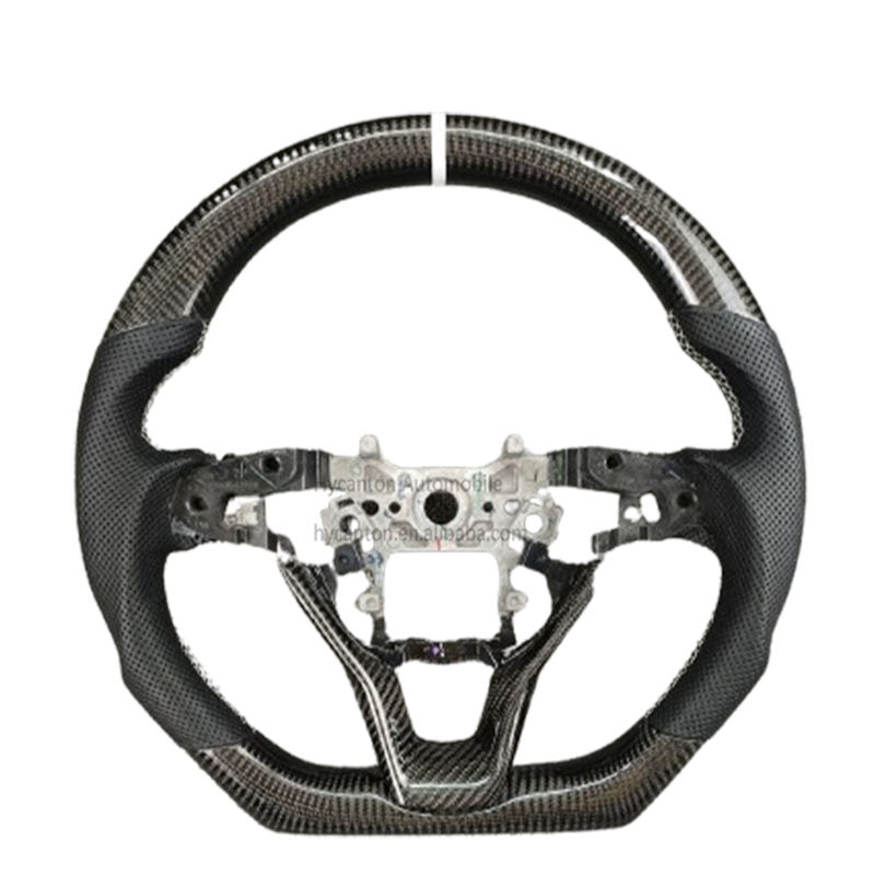 Leather+carbon fiber+white stripes+white stitching