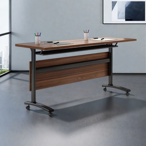 Folding Conference <b>Table</b> Rectangle 180cm Modular <b>Foldable</b> With Wheels For Commercial Venues Office Meeting Use - Product Image 2