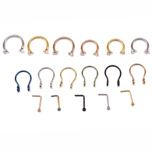 Gaby - Anillo de Nariz Curvo en Forma de L de Acero Quirúrgico 316L, Joyería para Piercing de Septum para Mujer - Product Image 5