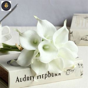M202 DIY mariage Bouquet de mariée jardin <span class=keywords><strong>Calla</strong></span> Lily bulbes fleur Mini artificielle vraie touche Latex soie artificielle <span class=keywords><strong>Calla</strong></span> lys - Product Image 3