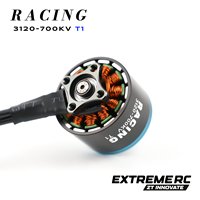 Moteur de drone RC brushless EXTREME RC T1-3120 700KV 20000 tr/min, efficacité IE3, 100W, fixation par bride pour drones de course FPV de 13 pouces