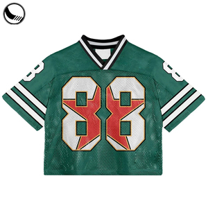 Maglia da Football Americano in Rete Tinta Unita Stile Hip Hop per Allenamento Sportivo T-shirt da Football per Adulti/Ragazzi - Product Image 2