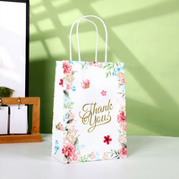 Sacs en papier kraft de la série Fleurs et Plantes en gros, sacs d'emballage haut de gamme, sacs cadeaux d'anniversaire