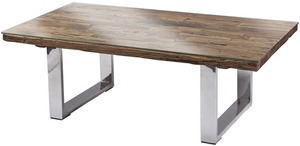 Table basse rectangulaire en bois massif de qualité supérieure, design moderne, robuste et résistante, prix de gros. - Product Image 5