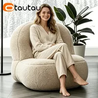 Housse de pouf en fausse fourrure de cachemire OTAUTAU, housse de pouf sac de rangement, hiver Noël SF052, sans rembourrage, le rembourrage n'est pas inclus, à acheter séparément.