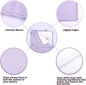 Expédition dans les délais Microfibre Chamois <span class=keywords><strong>Bijoux</strong></span> Diamant Lentille Nettoyage Chiffon De Polissage - Product Image 4