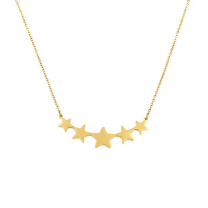 Star Pendant Necklace Stainless Steel Gold Color Five Pointed Stars Clavicle Chain Women Fashion Jewelry Gift - Product Image 5