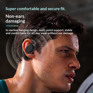 Auriculares inalámbricos Bluetooth deportivos TWS con control táctil, gancho para la oreja, diseño abierto, económicos y con logotipo personalizado. - Product Image 4