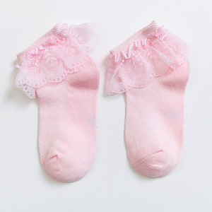 Vestito <span class=keywords><strong>Neonato</strong></span> Personalizzato con Balze in Cotone e Pizzo, Calzini per Bambina in Tinta Unita - Product Image 6
