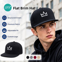 Casquette Snapback Unisexe en Coton de Haute Qualité avec Broderie, Style Urbain Sportif à 6 Panneaux, Visière Plate, Logo Personnalisé, Confortable