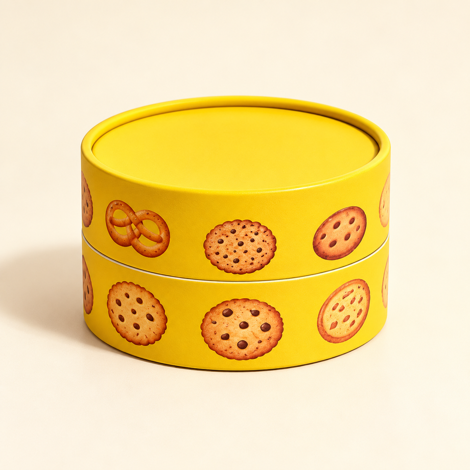 Yellow Biscuit Print Bakery Gift Packaging Pleated Liner Round Paper ...