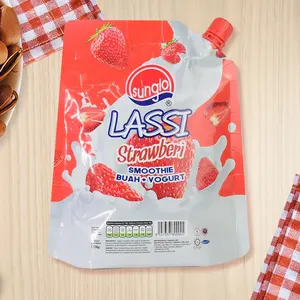 Kustom dicetak dapat digunakan kembali Doypack jus minuman organik buah Puree peras kemasan tas makanan bayi kantong cerat